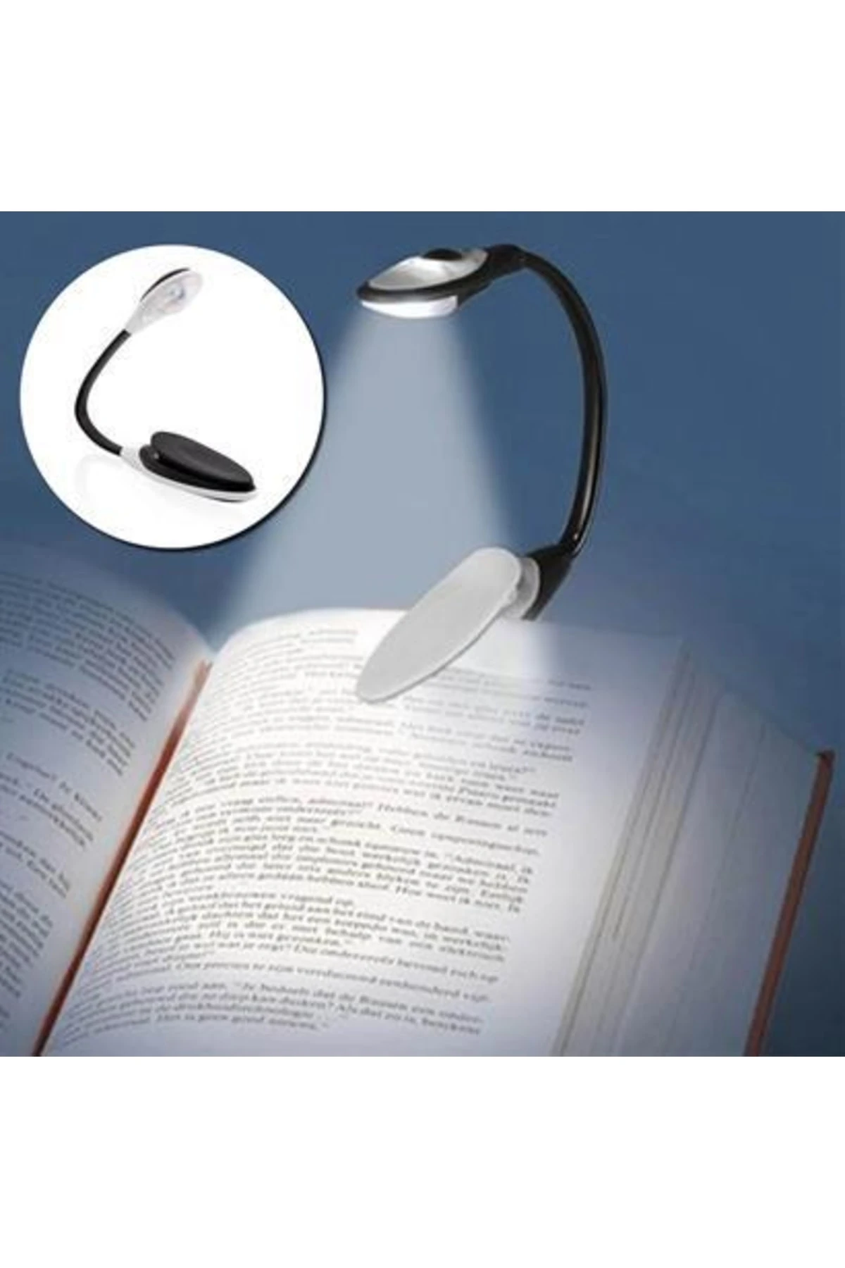 Kitap Okuma Lambası Kıskaçlı Işık Pilli Aydınlatma Kitap Okuma Işığı