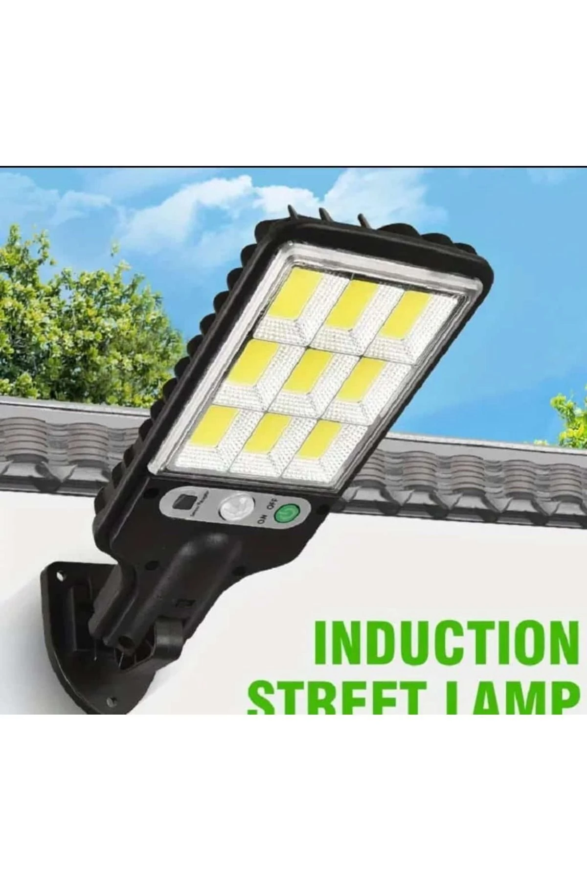 Solar Güneş Enerjili Led Bahçe Aydınlatması 120 Ledli 3 Modlu Hareket Sensörlü Su Geçirmez Lambası