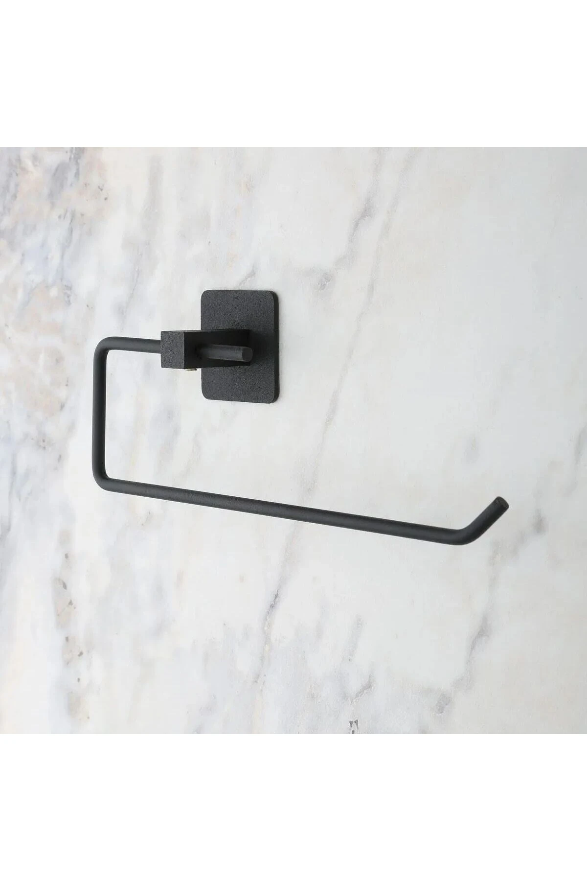 Kendiliğinden Yapışkanlı Siyah Paslanmaz Metal Rulo Havluluk Aparat