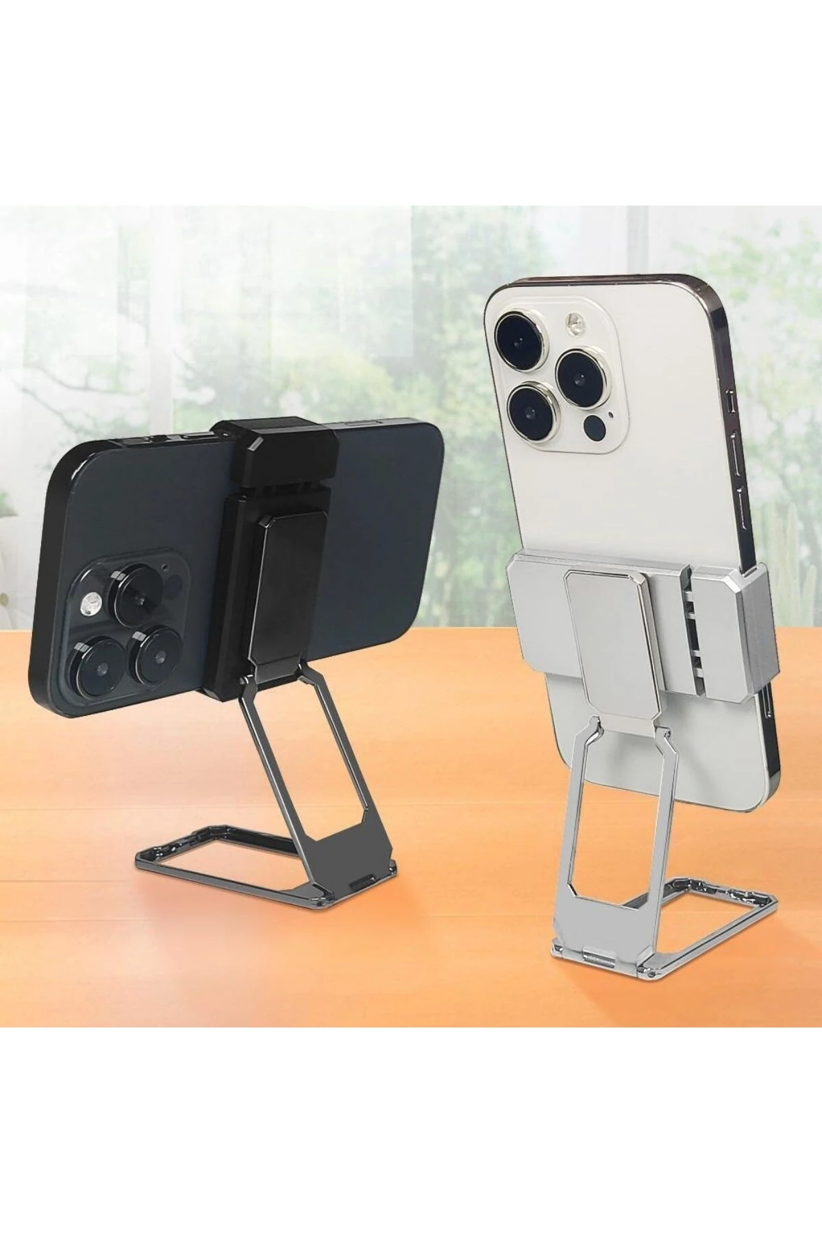 360 derece Dönen Tüm Telefon Tipleri İle Uyumlu Metal Telefon Standı Braket