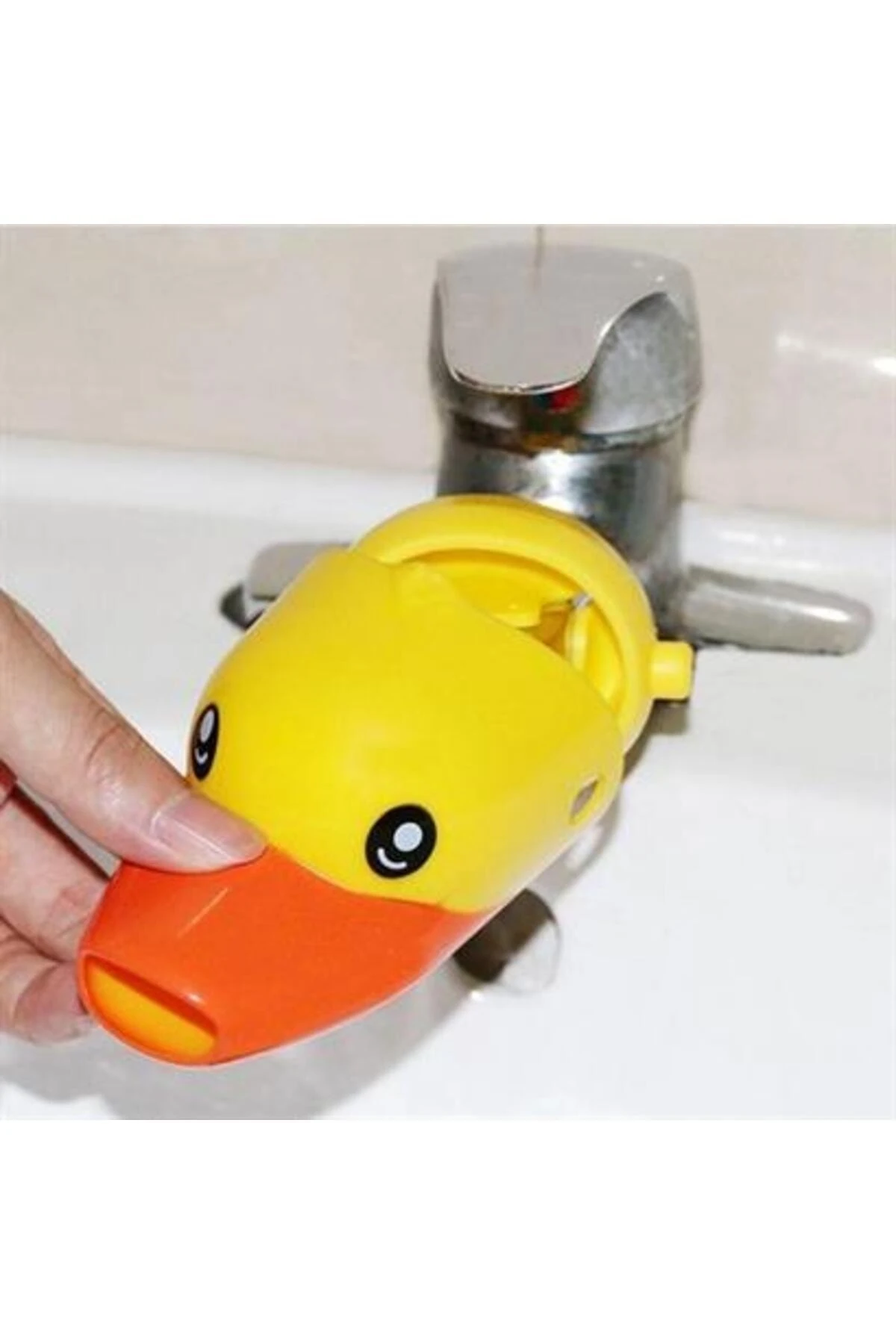 Çocuklar İçin Eğitici ve Güvenli Musluk Uzatıcı Genişletici Başlık Aparatı Ördek Figürlü