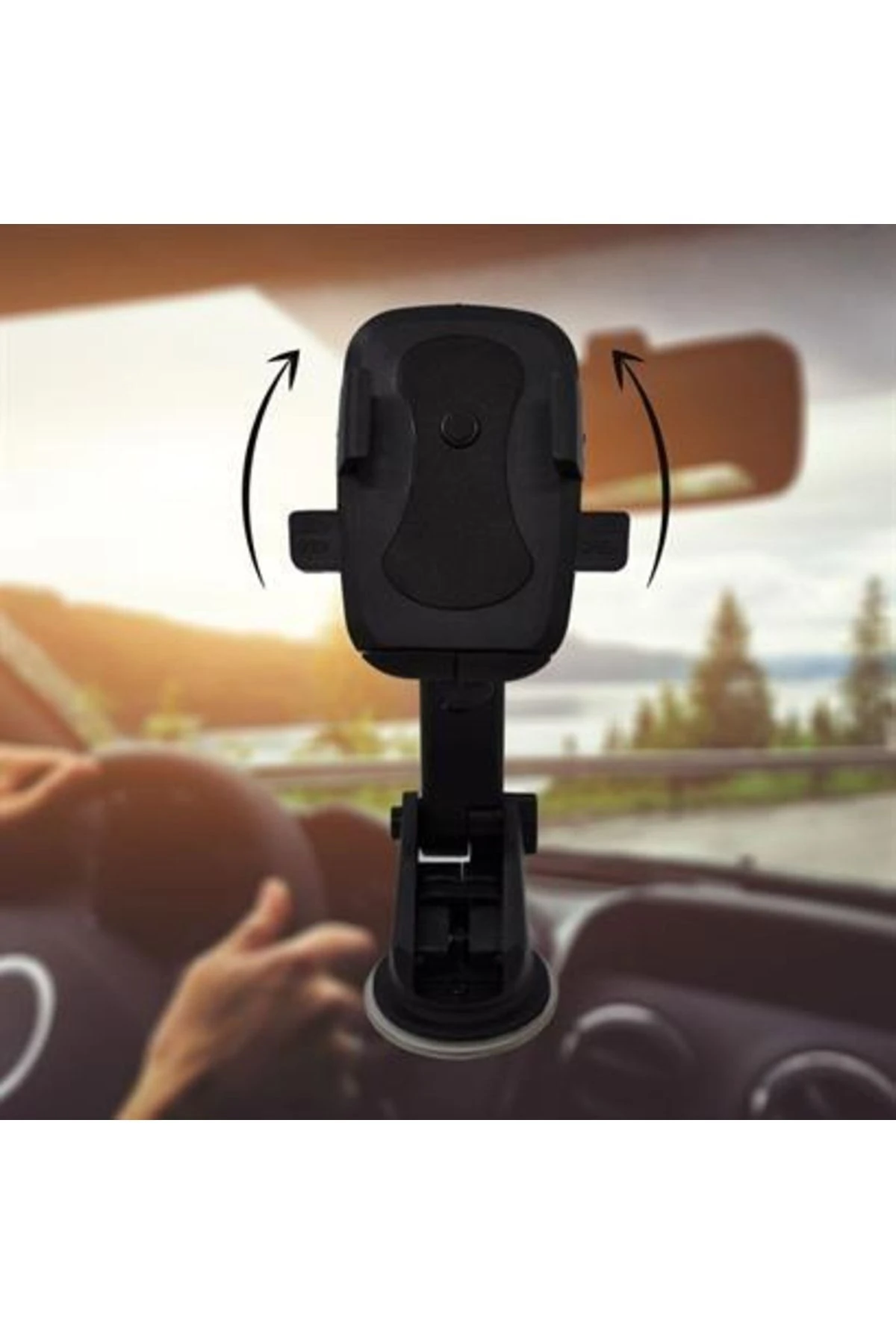 roichil® 360 Derece Dönen Torpido Üstü Uzunluk Ayarlamalı Vantuzlu Teleskopik Araç Telefon Tutucu