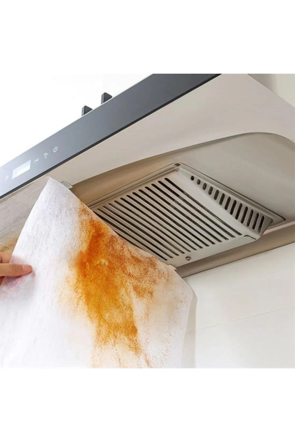 ® 2li Yağ Emici Duman Önleyici Pratik Mutfak Davlumbaz Koruyucu Dayanıklı Yedek Filtre 45x90cm