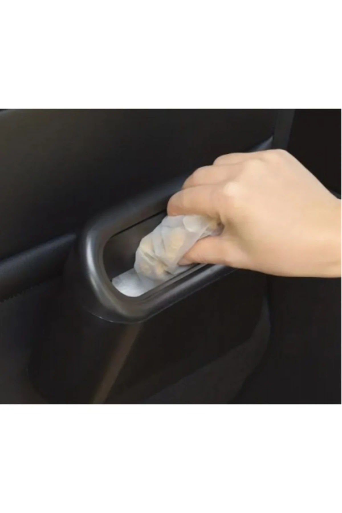 Araba Çöp Kutusu Kapaklı Organize Siyah Renk