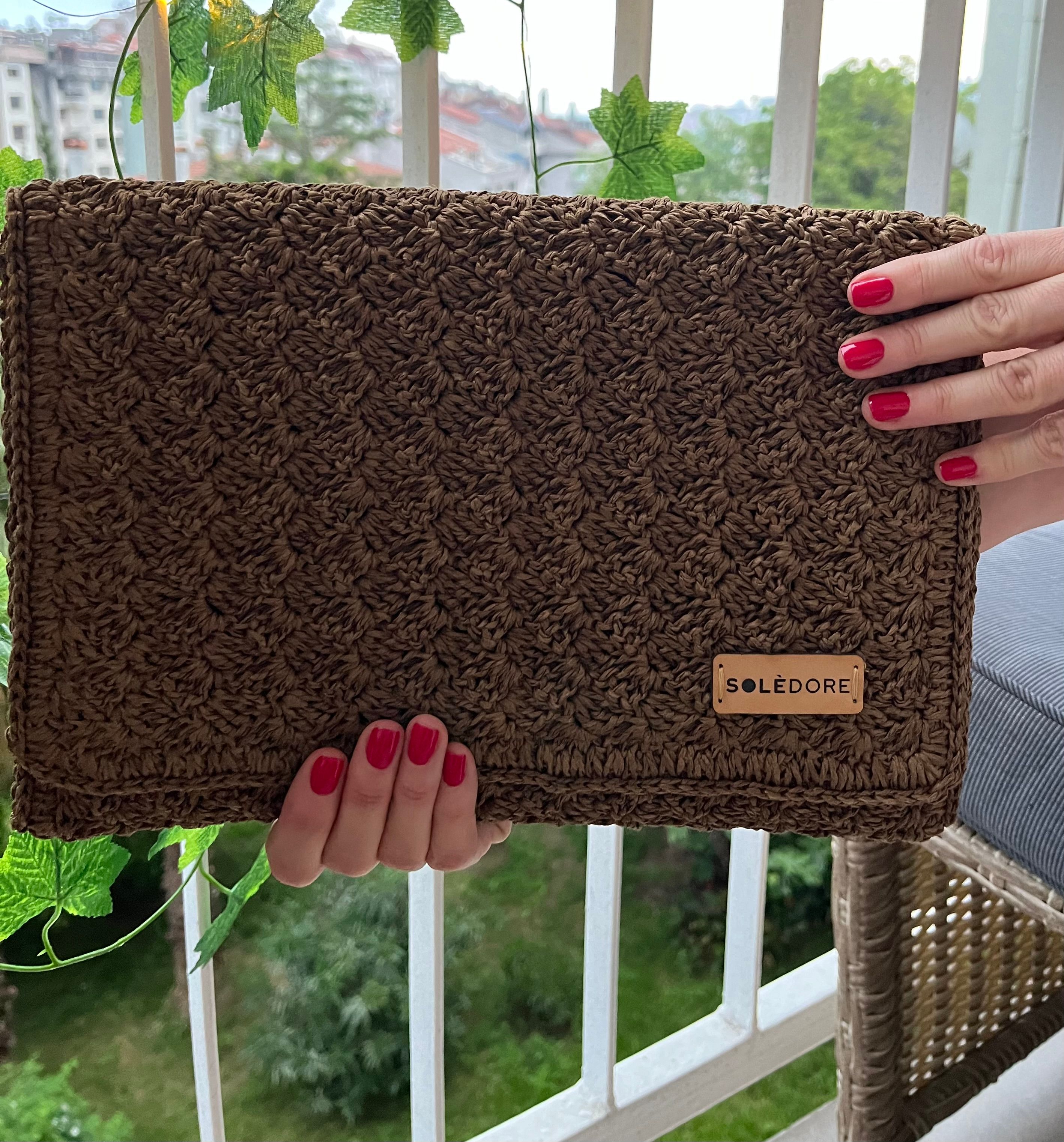 Soledore Clutch Çanta Kahverengi