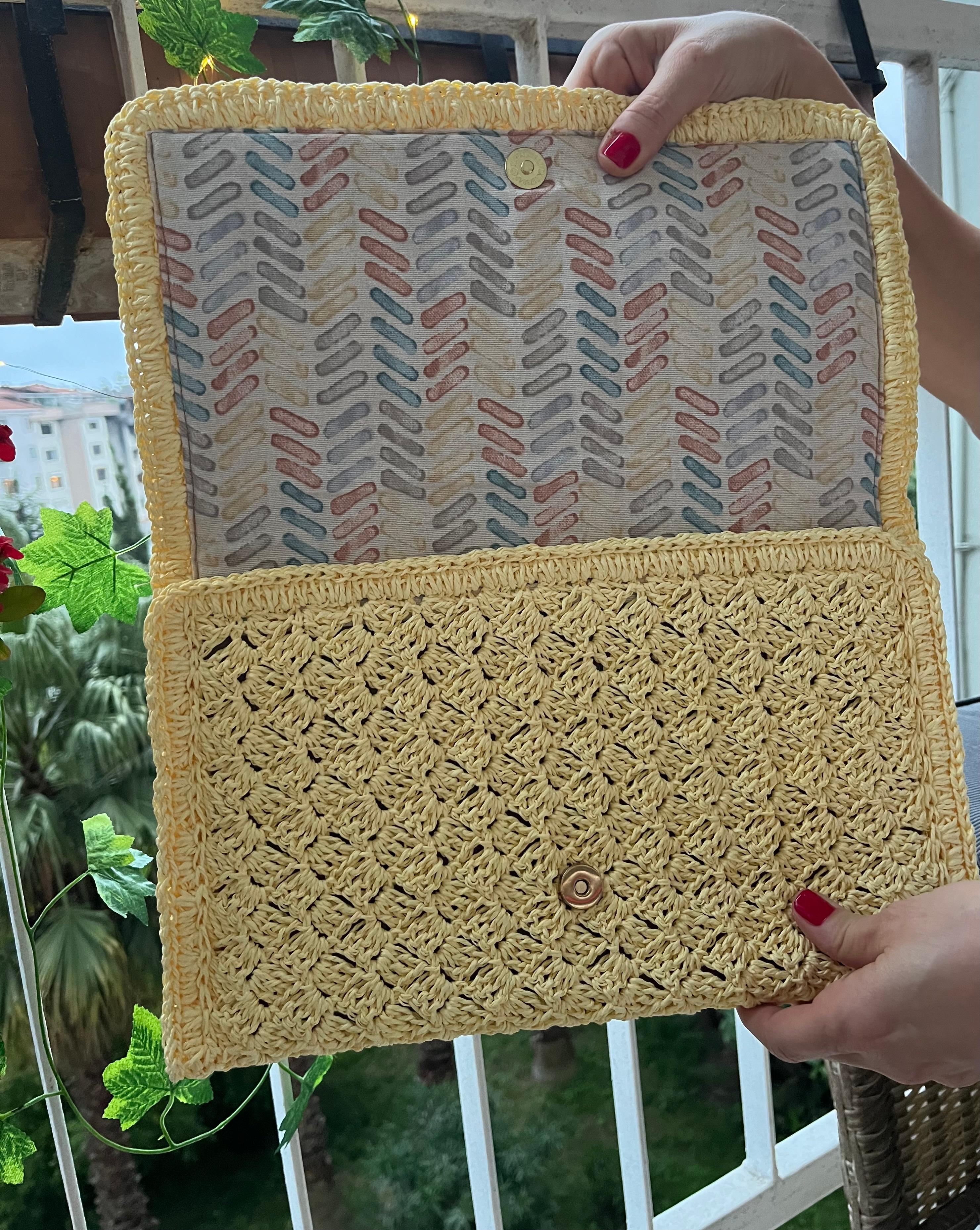 Soledore Clutch Çanta Sarı