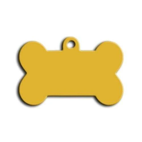 Dalis Aluminium Köpek İsimliği Kemik Medium Sarı