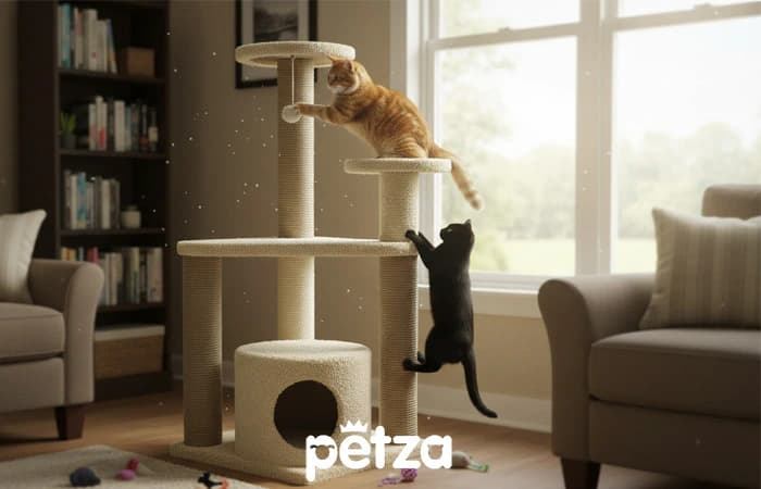 Bedspet Yuvalı Kedi Tırmalama Kulesi - Petza