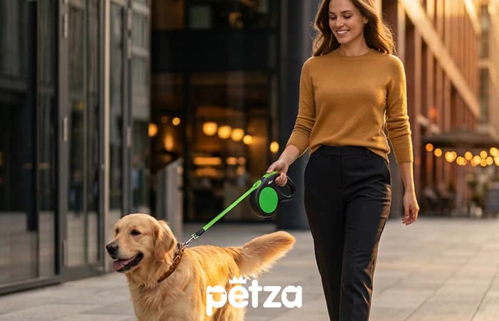Flexi Neon Yeşil Otomatik Köpek Gezdirme Tasması - Petza