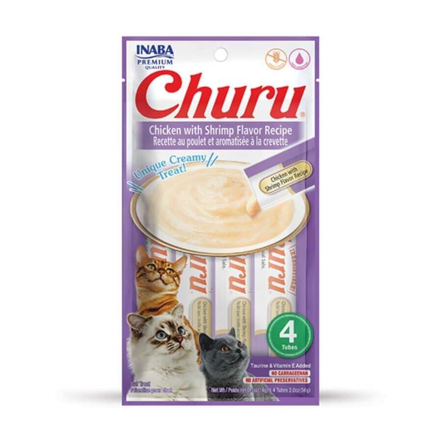 Ciao Churu Cream Tavuklu ve Karidesli Kedi Kreması 4x14 Gr