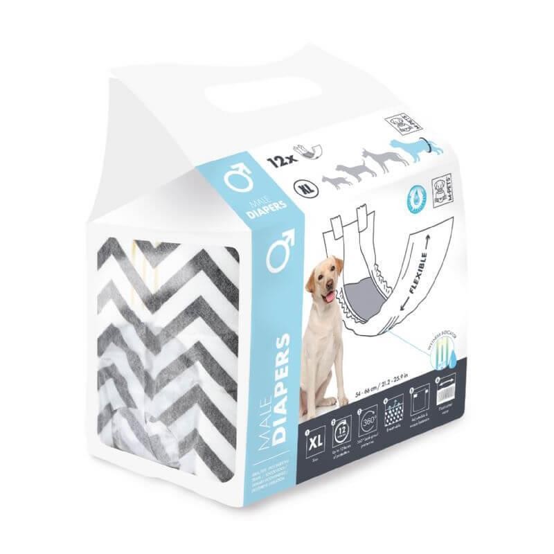 M-Pets Erkek Köpekler İçin 12 Li Külot XLarge