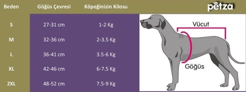 Küçük ve Orta Irk Köpek Pijama Tulum - Vanya - Köpek Kıyafeti