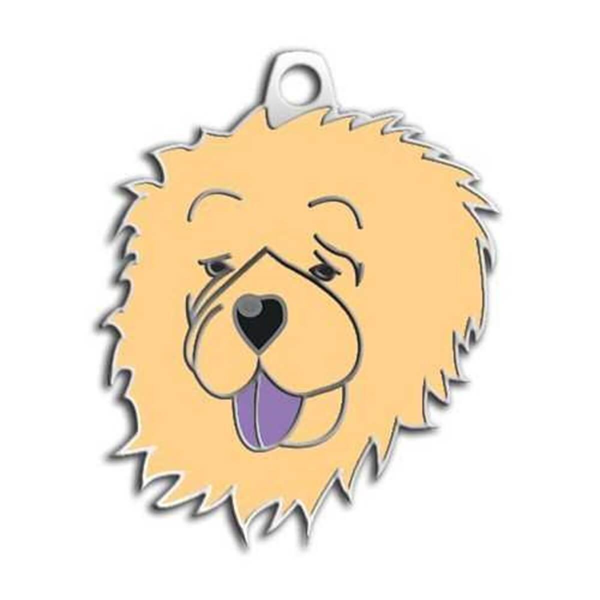 Dalis Pet Tag Çin Aslanı Köpek Künyesi (Krem)