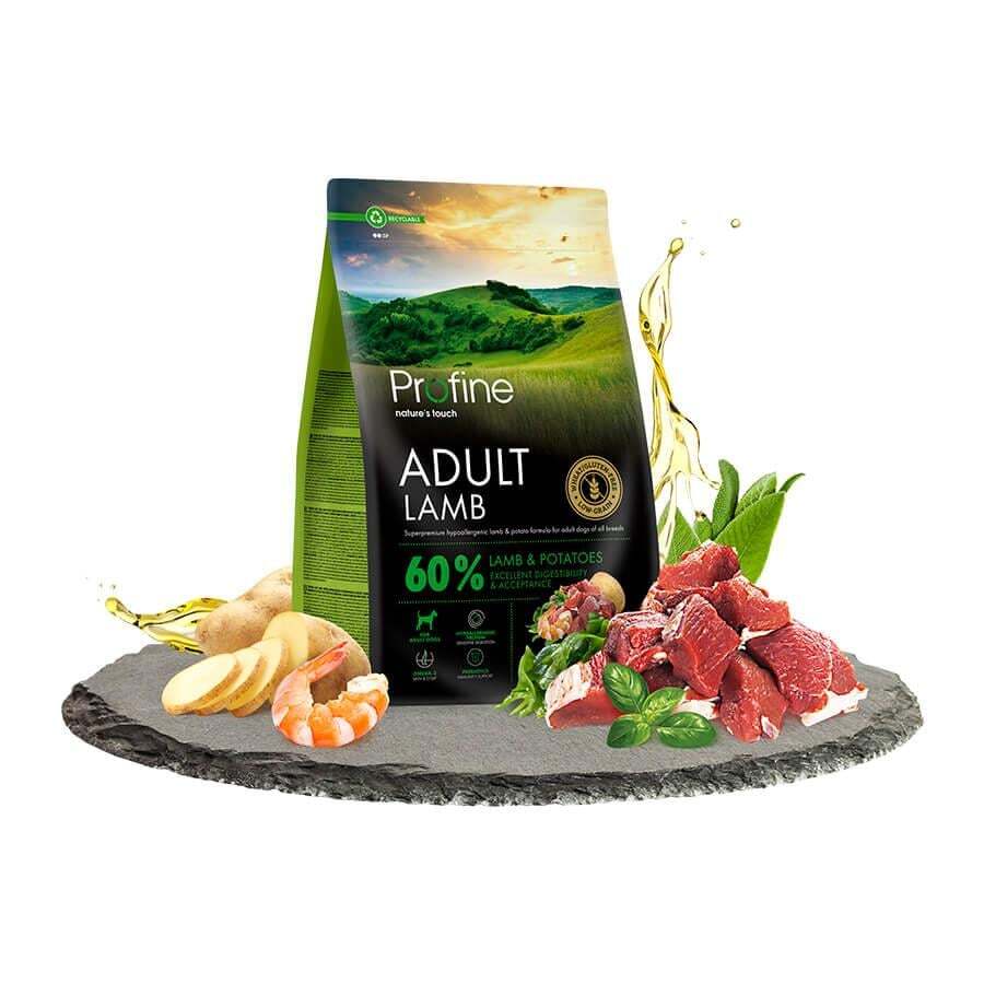 Profine Yetişkin Köpekler için Glutensiz Kuzulu Mama 3 kg