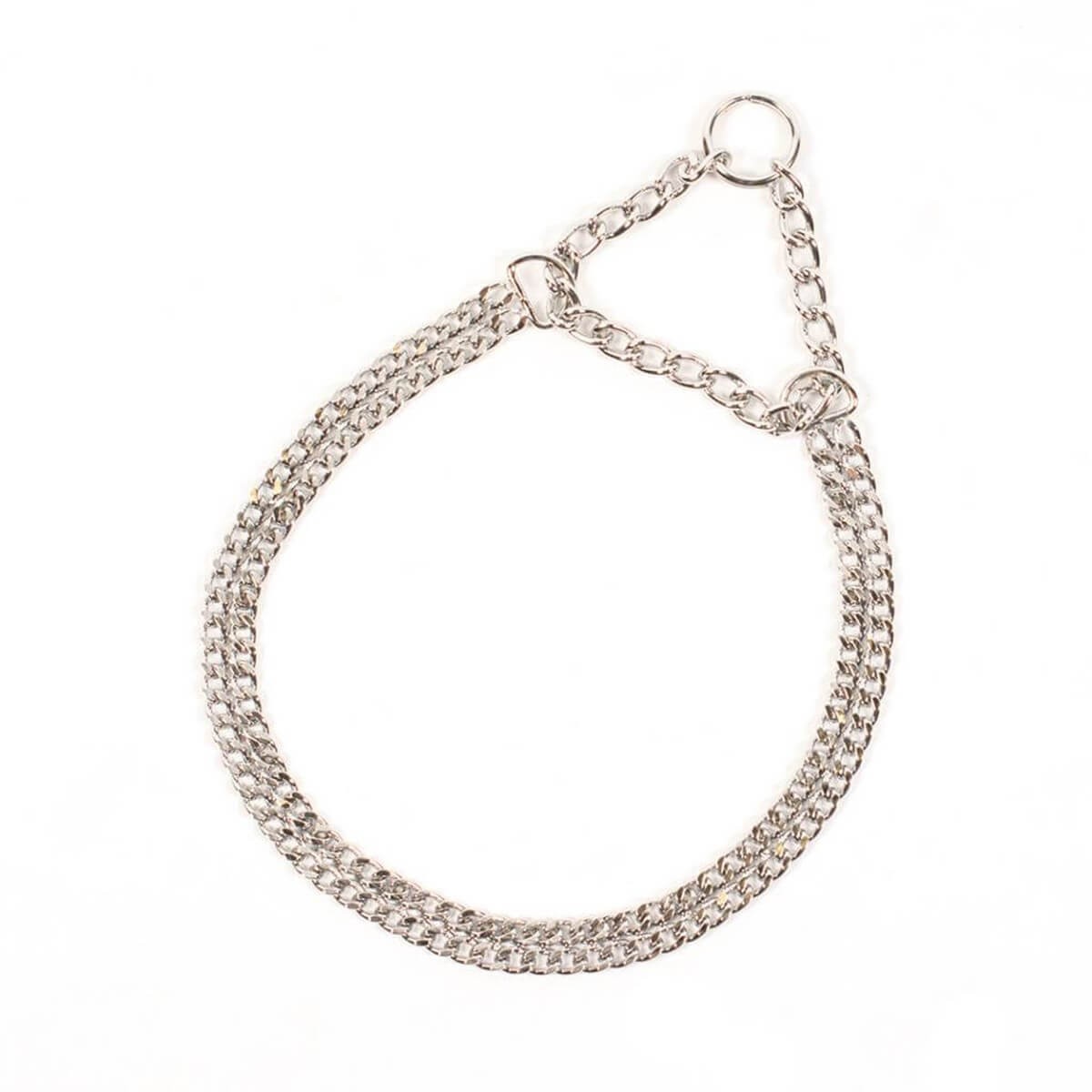 Duvo+  2 Sıralı Krom Köpek Eğitim Tasması 45 Cm