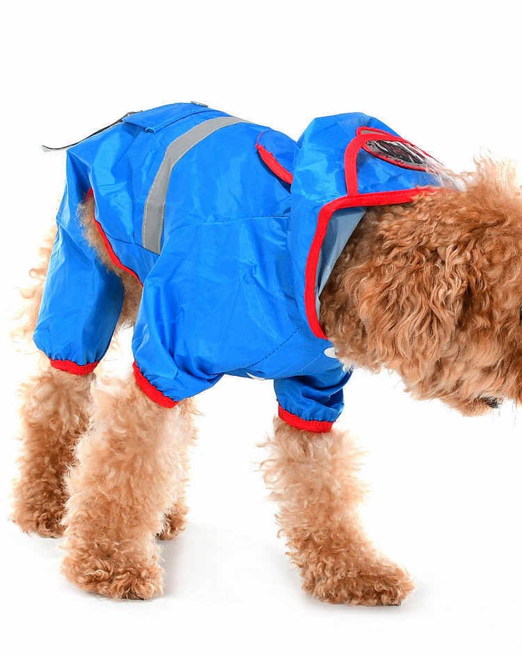 Küçük ve Orta Irk Köpek Paçalı Yağmurluk İnga Mavi