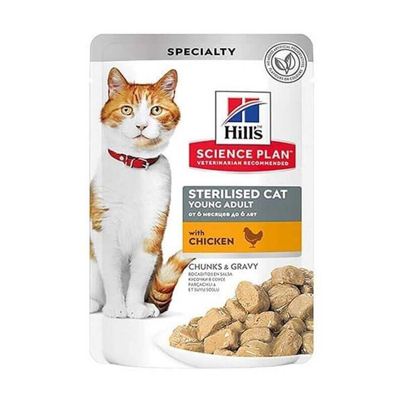Hills Chunks & Gravy Tavuklu Kısırlaştırılmış Kedi Konservesi 85 Gr