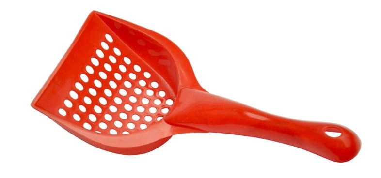 Süzgeç Kum Temizleme Küreği-Kırmızı