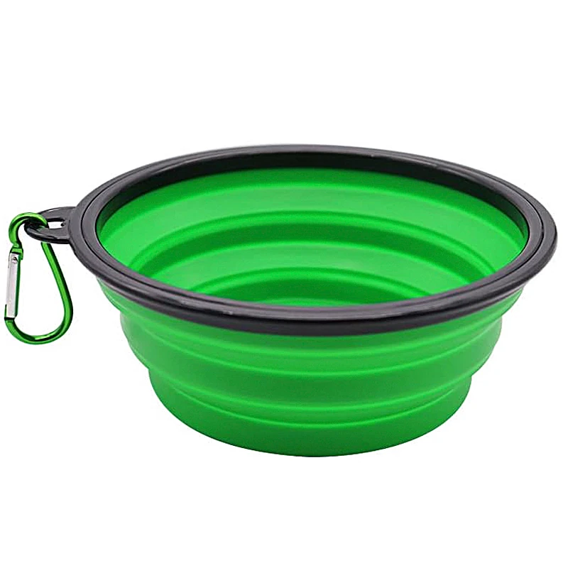Katlanabilir Silikon  Su ve Mama Kabı Aguta - Yeşil