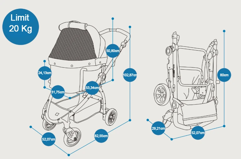İbiyaya New Cleo 3in1  Orta ve Çoklu Köpek Puseti