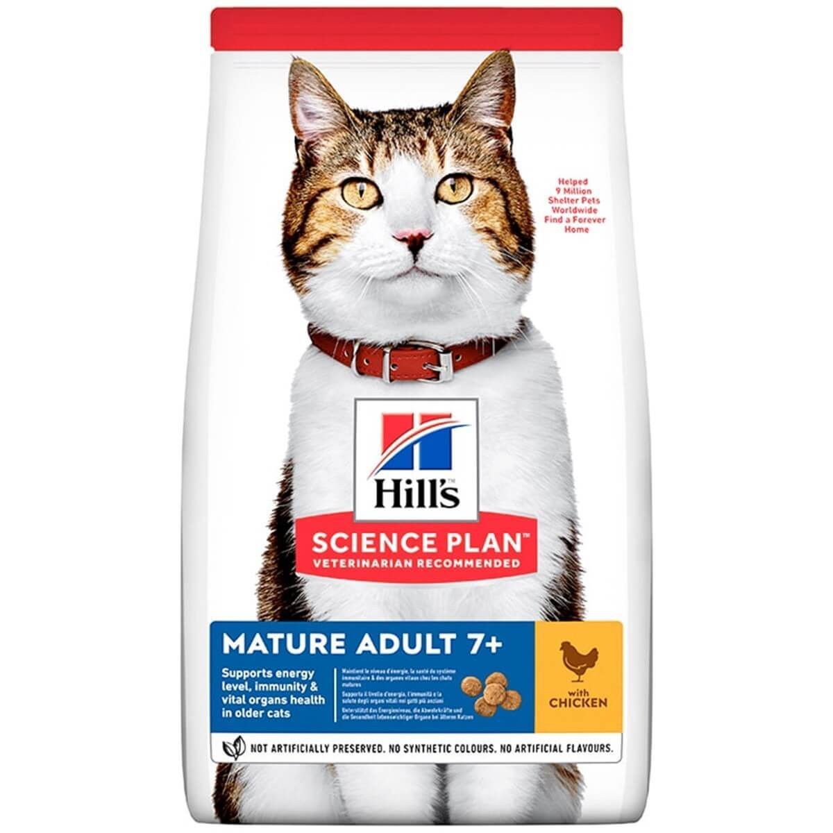 Hills Feline Mature +7 Tavuklu Yaşlı Kuru Kedi Maması 3 Kg