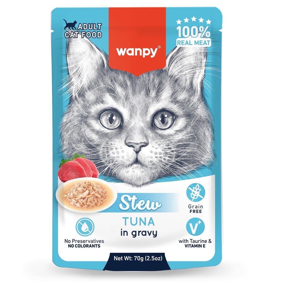 Wanpy Pouch Ton Balıklı Yaş Kedi Maması 70g