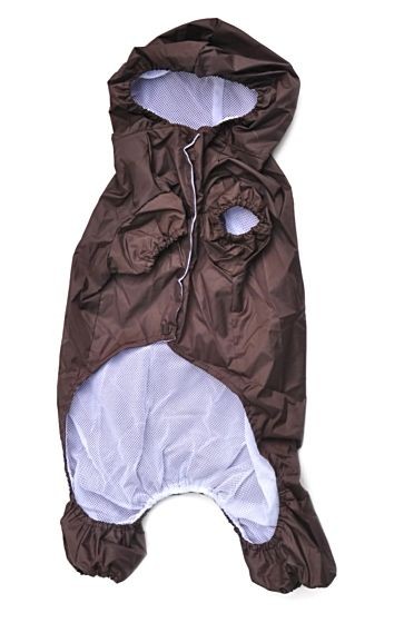 Paçalı Köpek Yağmurluk - Pocket  Kahverengi