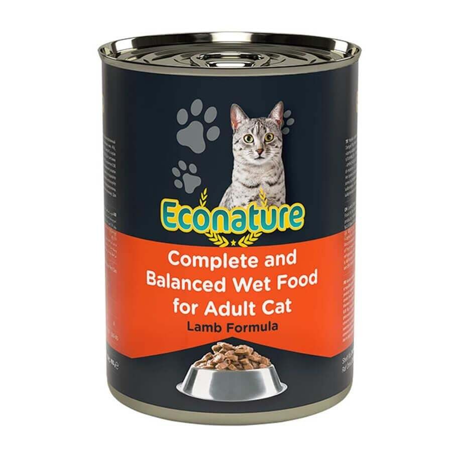Econature Kuzu Etli Yetişkin Kedi Konservesi 400gr