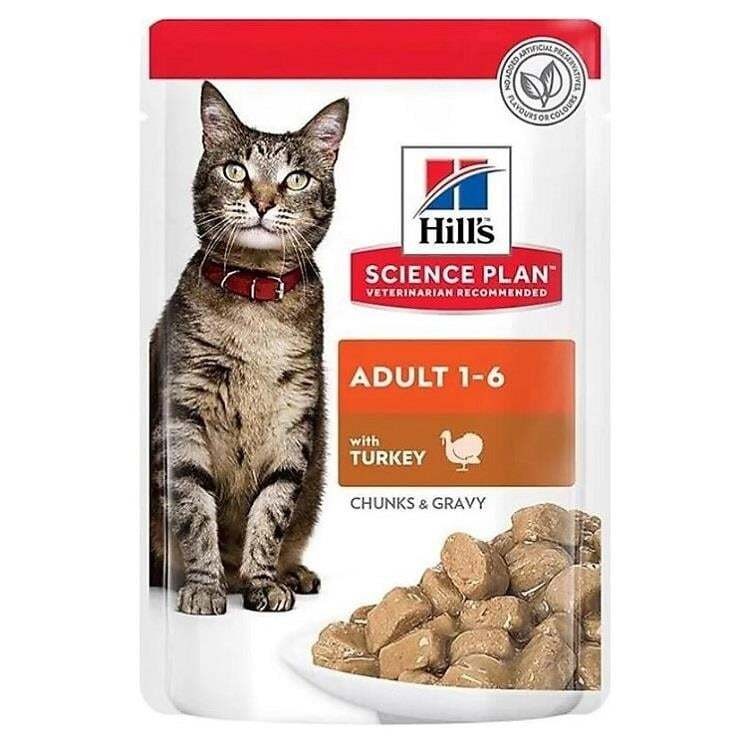 Hills Chunks & Gravy Hindili Yetişkin Kedi Konservesi 85 Gr