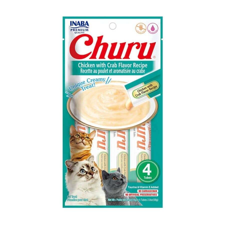 Ciao Churu Cream Tavuklu ve Yengeçli Kedi Kreması 4x14 Gr