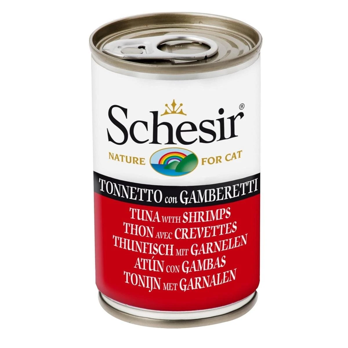 Schesir Ton Balığı ile Karidesli Jöle İçinde Kedi Konservesi 140g