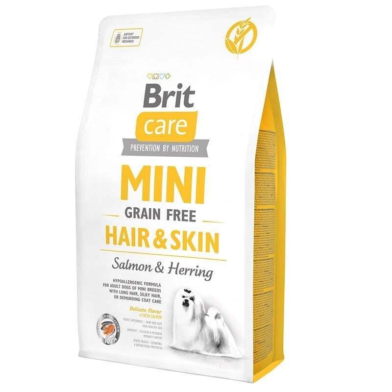Brit Care Tahılsız Mini Hair Skin Somonlu  Köpek Maması 2 kg
