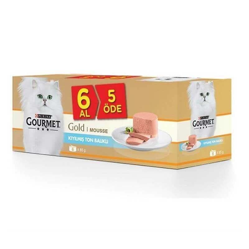 ProPlan Gourmet Gold Kıyılmış Ton Balıklı Kedi Konservesi 85 Gr 6 Al 5 Öde