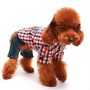 Köpek Tulum - Denim Kırmızı