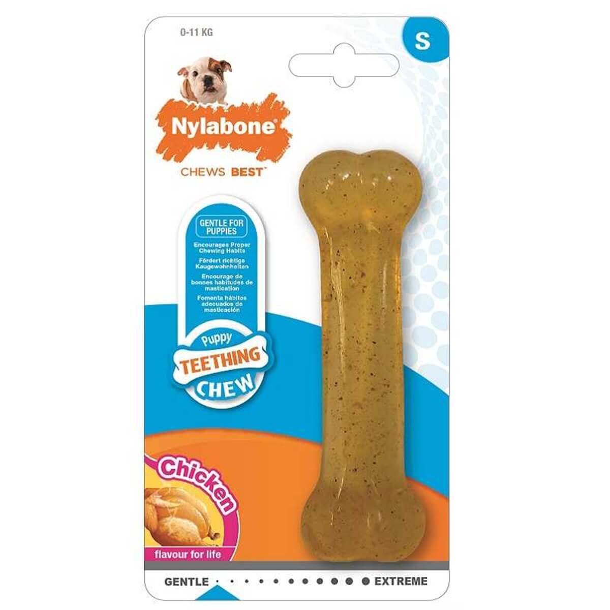 Nylabone Tavuk Aromalı Yavru Çiğneme Kemiği SMALL