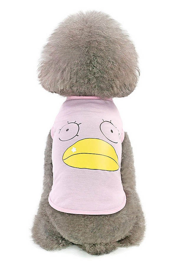 Köpek Küçük ve Orta Irk T-shirt Duck Pembe