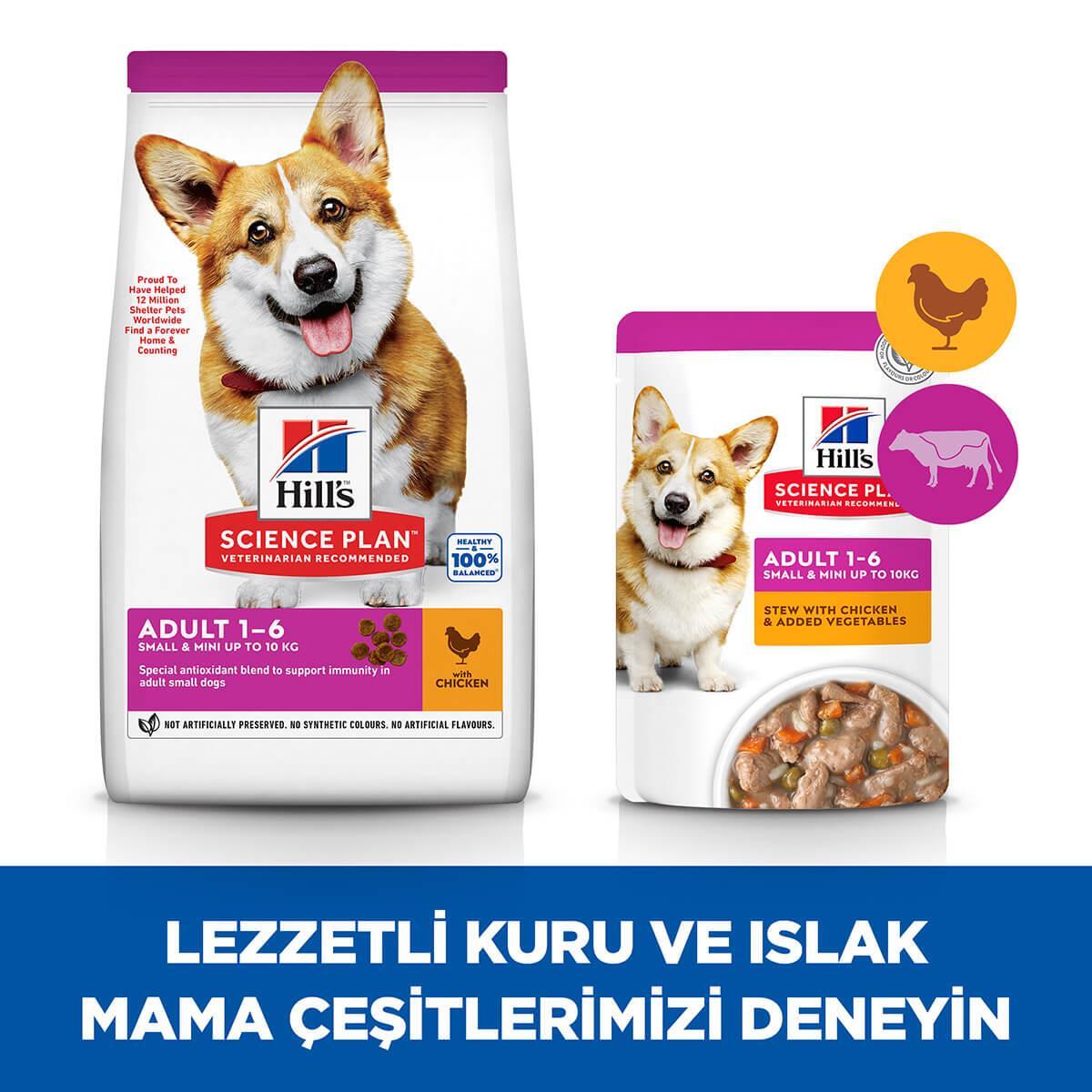 Hills Adult Small&Miniature Hindi-Tavuk Küçük Irk Köpek Maması 1.5 Kg