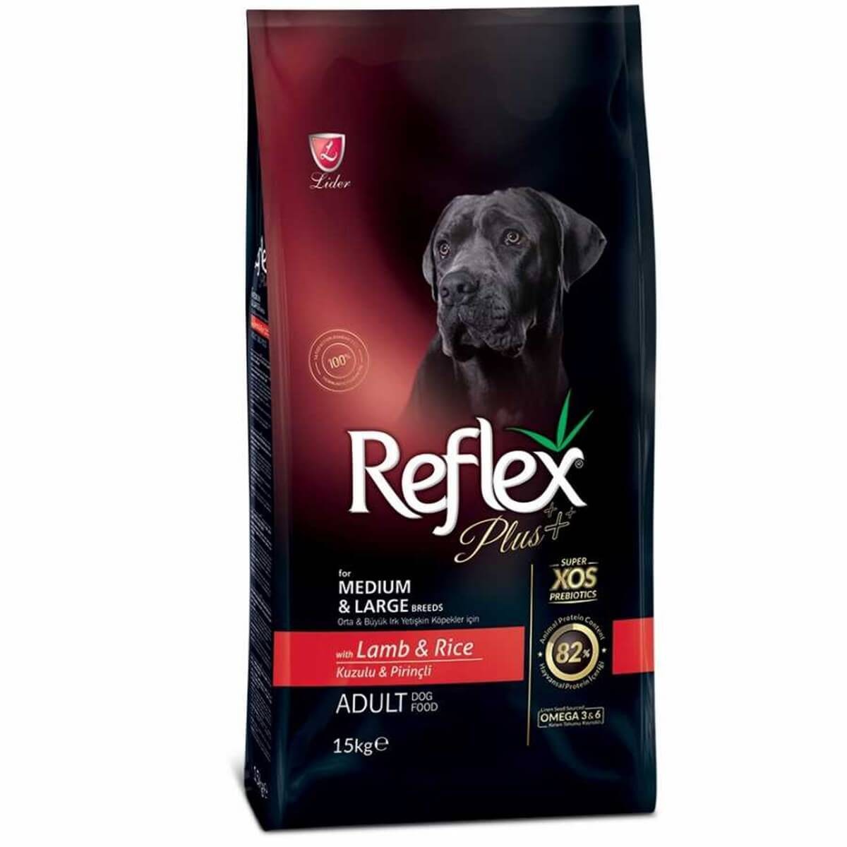 Reflex Plus Kuzulu Büyük ve Orta Irk Köpek Maması 3 Kg