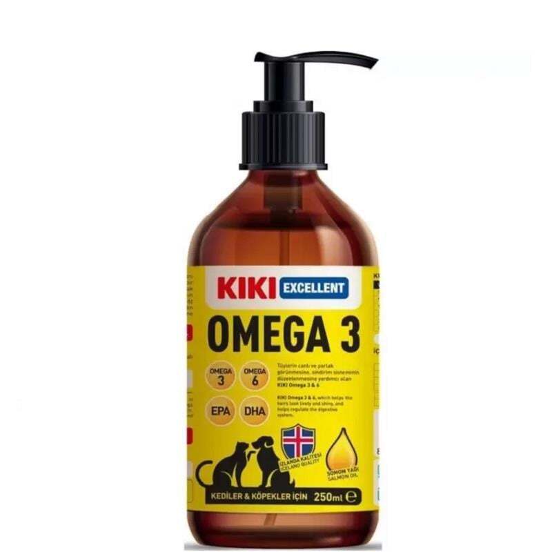 KIKI Excellent Kedi ve Köpek İçin Omega 3 Balık Yağı 250 ml