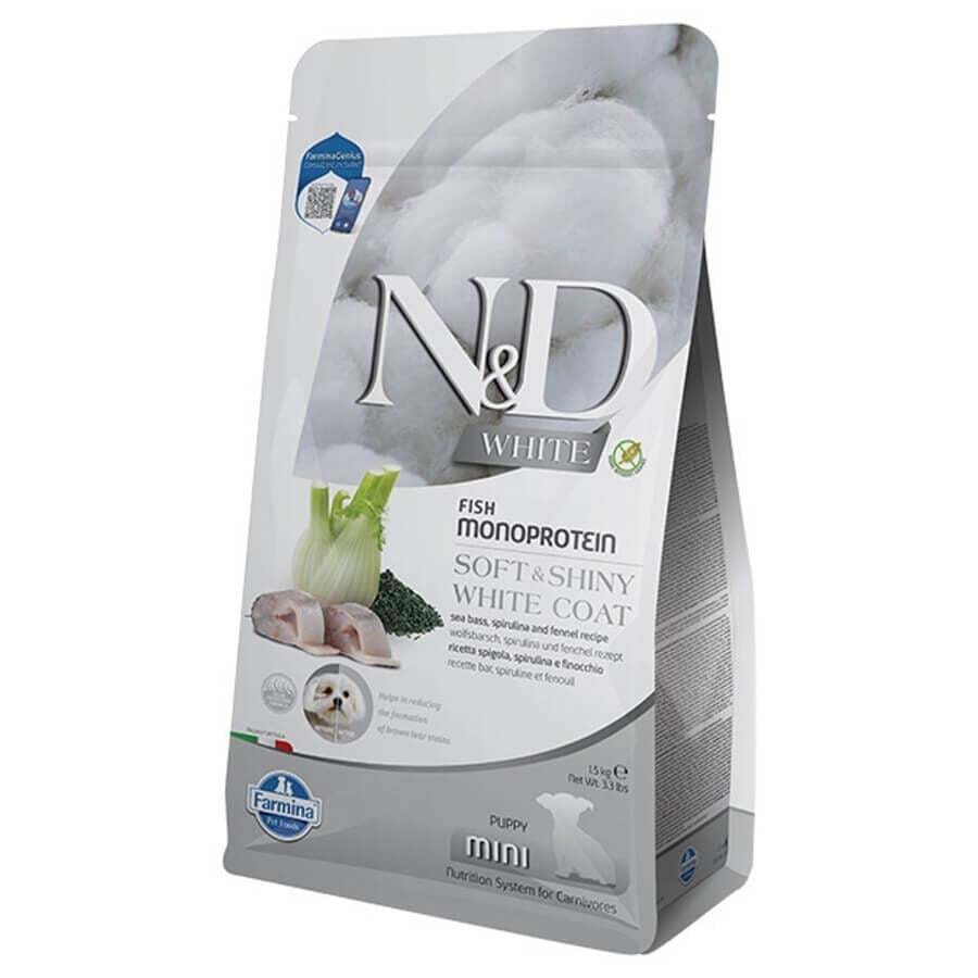 N&D White Balıklı Spirulinalı Mini Yavru  Köpek Maması 1,5 kg