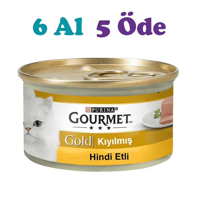ProPlan Gourmet Gold Kıyılmış Hindi Etli Kedi Konservesi 85 Gr 6 Al 5 Öde