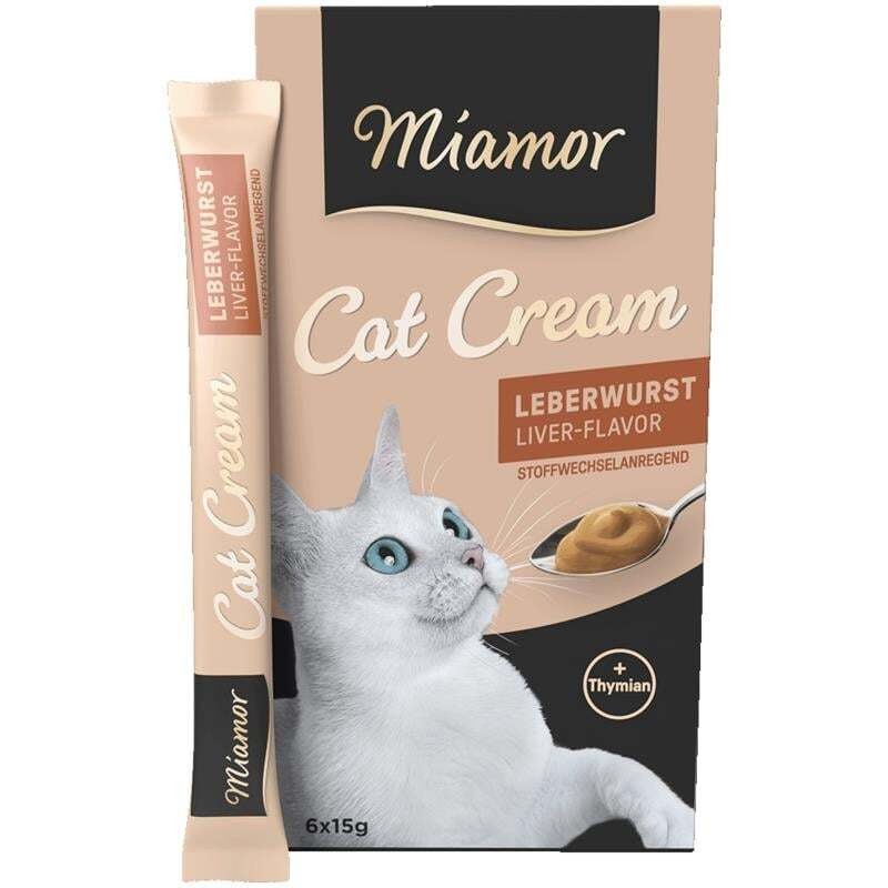 Miamor Cream Ciğerli Kedi Tamalayıcı Ek Besin ve Ödülü 6 x15 Gr