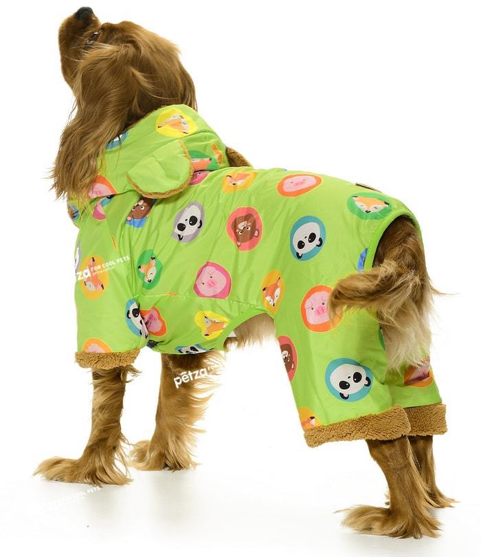 Küçük ve Orta Irk Köpek Paçalı Mont Karita Yeşil