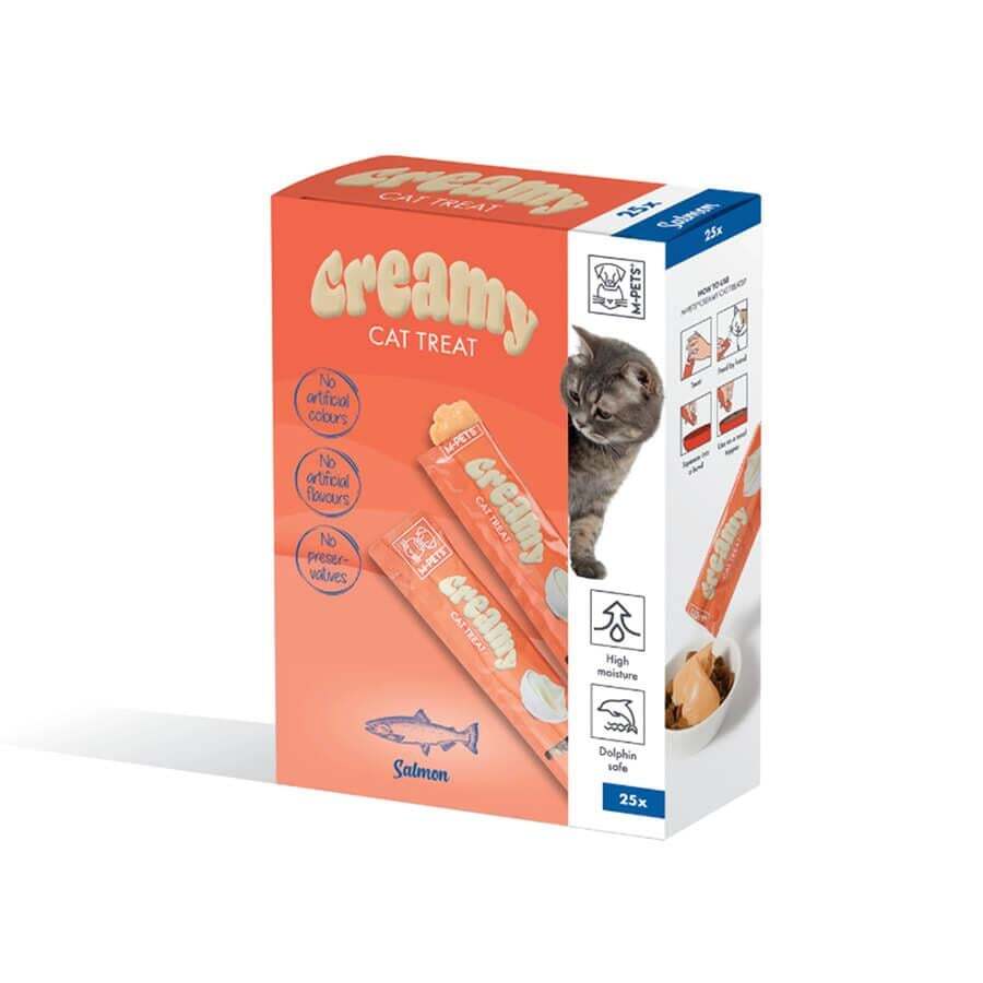 M-Pets Creamy Somon Balıklı Kedi Ödülü 25x15 GR