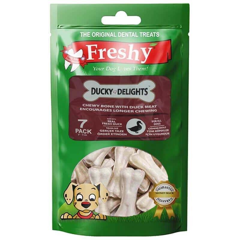 Freshy Ördek Kaplı Pres Kemikler 5 cm 7 Adet