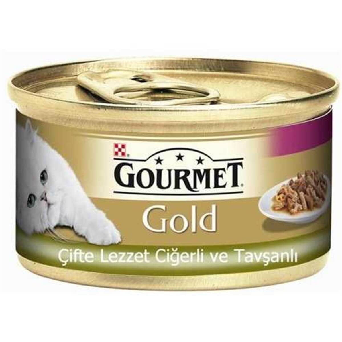 ProPlan Gourmet Gold Ciğerli Tavşanlı Kedi Konservesi 85 Gr