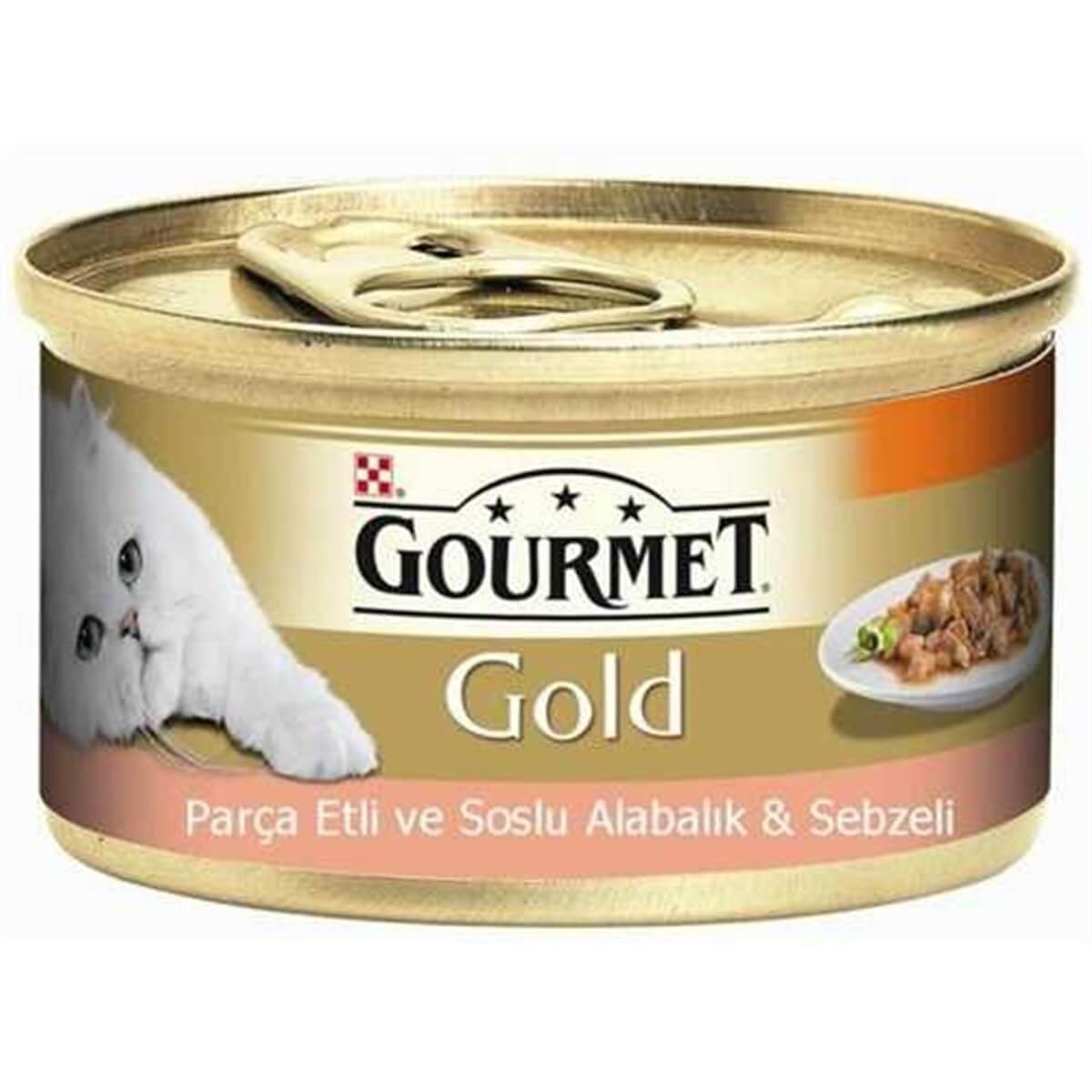 Proplan Gourmet Gold Parça Etli Soslu Alabalık Sebzeli Kedi Konservesi 85 Gr