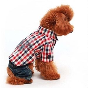Köpek Tulum - Denim Kırmızı