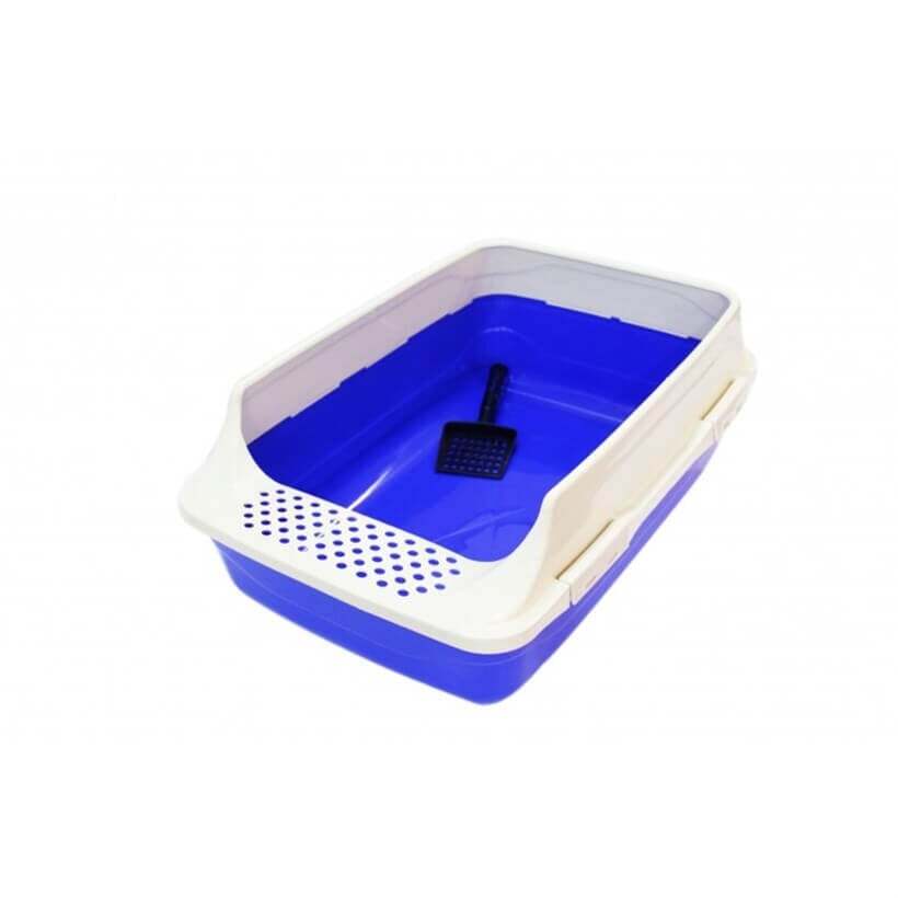 Petstyle Kitty Büyük Kedi Tuvalet Kabı Mavi