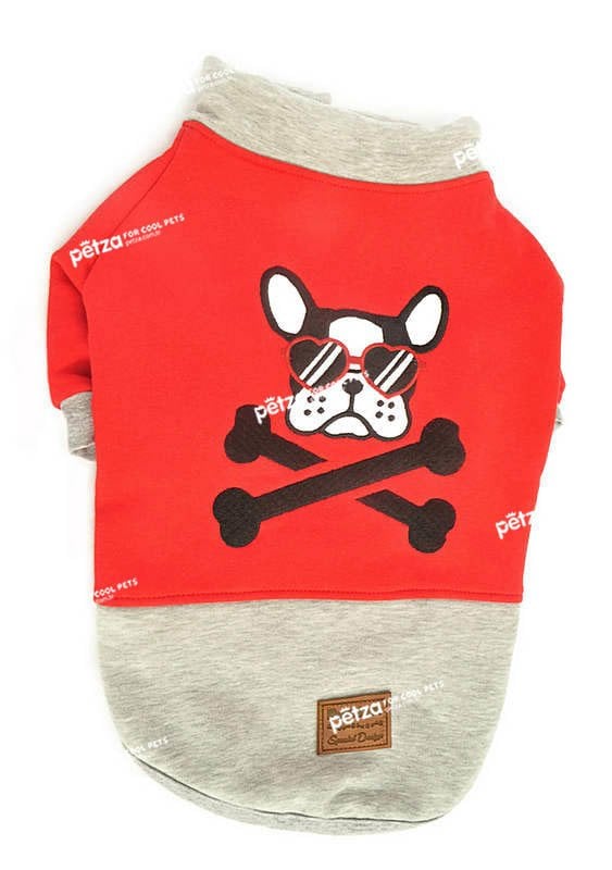 Küçük ve Orta Irk Köpek Sweatshirt - Embera Kırmızı - Köpek Kıyafeti